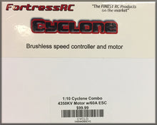 Load image into Gallery viewer, FortressRC Cyclone Brushless Speed Controller and Motor